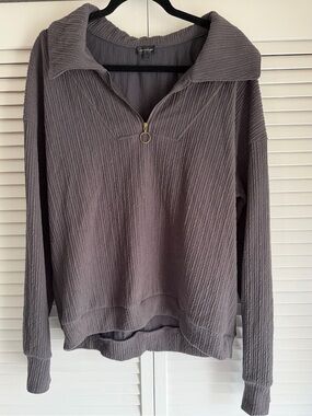 Buckle Pullover, Dark Gray with Gold Hardware